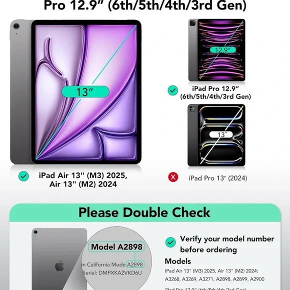 ESR Rebound Magnetic Keyboard Case For iPad Pro 12.9 (6th-3rd)/ Air 13 (2024)